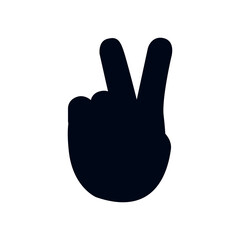 victory hand V emoji symbol vector illustration peace