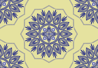 seamless mandala floral  pattern design for fabric carpet wallpaper background blanket table cloth mattresses pillow  ornament tile  