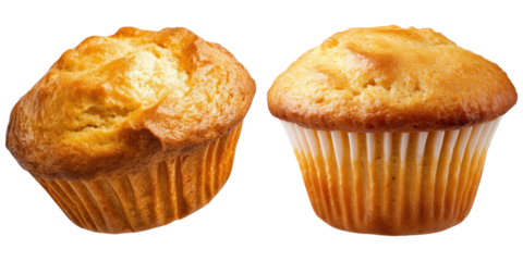 Baked muffins on a black background showcasing texture and color.
