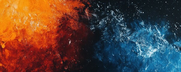 Naklejka premium Grainy noisy poster background, dark blue orange red color wave black backdrop abstract header banner design