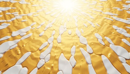 Abstract golden water surface with light reflections
