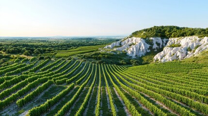 Vineyard Landscape in Sunny Valley