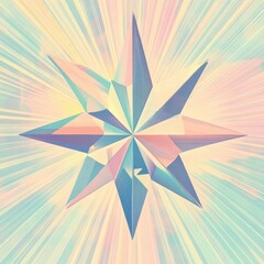 Abstract Pastel Starburst Geometric Design