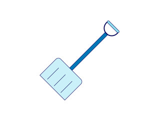 Snow shovel icon. Winter icon. Flat vector icon
