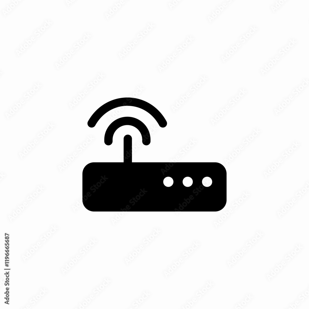 Poster Wireless router internet connection icon vector sign