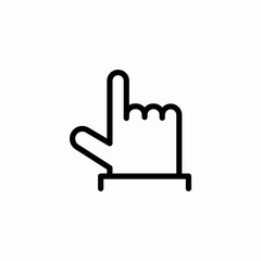 Touch gesture hand click icon vector sign