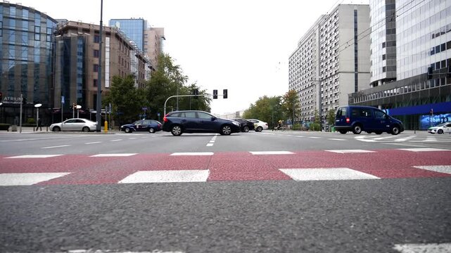 view of the Warsaw skyline with buildings and skyscrapers