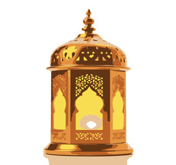 Ramadan lantern isolated vector Illustration 