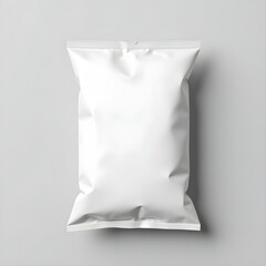 High-Quality White Flexible Packaging on Muted Gray Backdrop – Snack and Powder Mockup