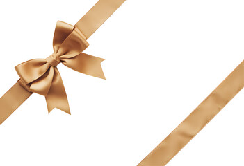 Fototapeta premium Elegant Gold Satin Ribbon Bow on Black Background Festive Decoration Gift Wrap Design Element Luxury Packaging Premium Quality Holiday Present Anniversary Celebration Birthday Romantic Wedding 