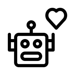 robot line icon