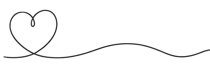 Elegant Simple Black Line Art Heart Design Minimalist Romantic Graphic Vector Illustration Background Template for Valentines Day Wedding Invitation Card or Love Theme Project icon white clean curve  