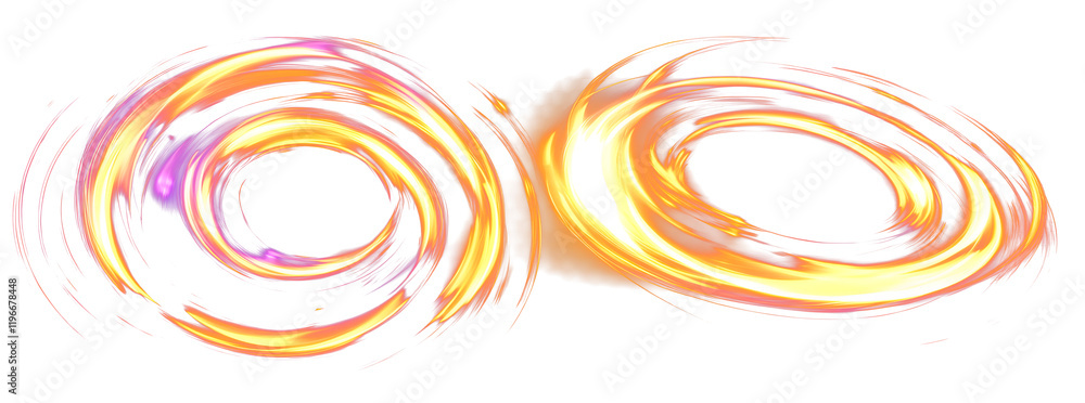 Poster vector swirl trail effect. abstract vector fire circles, sparkling swirls and energy light spiral fr