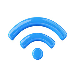 storke blue 3d wifi icon