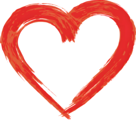 Abstract Red Heart Shape Painted Brush Strokes Romantic Design Element Valentine Love Passion Graphic Artistic Illustration Digital Art Background Texture Image care dark bold black vivid vector      