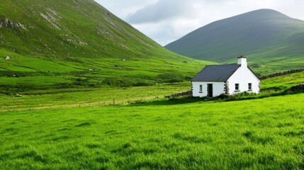 Obraz premium Secluded Cottage in Green Hills