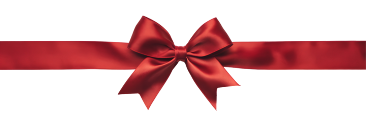 Elegant Red Satin Ribbon Bow Isolated on Black Background Perfect for Holiday Gift Wrapping Present Decoration Design Element Festive Celebration Anniversary Romantic Valentines Day Wedding Invitation
