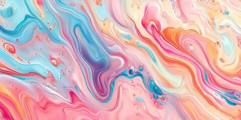 Abstract Swirling Pastel Paint Texture Design