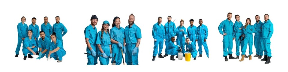 Professional Workers PNG Set Isolated on Transparent Background