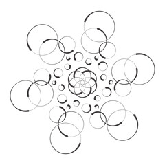 abstract Mandala line art flower element background