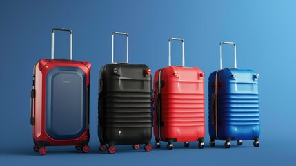 Captivating 3D Rendering: Suitcases Unveiling the Travel Concept