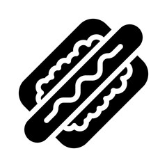 hot dog glyph icon