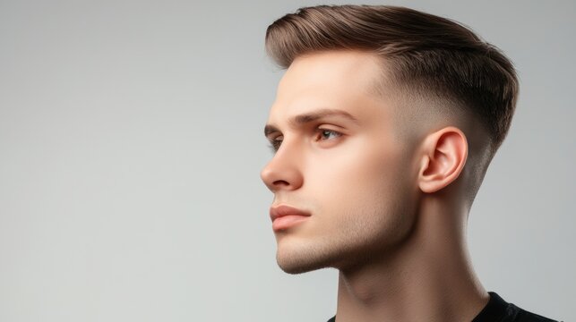 Taper Fade with Side Part