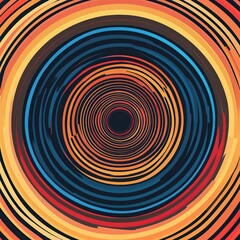 Abstract concentric circles in vibrant colors.