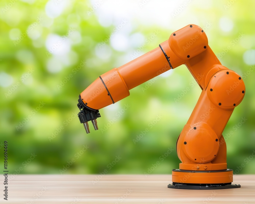 Poster industrial robotics concept. flexible robotics for automating seasonal production peaks in the food 