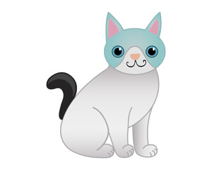 Wednesday cat. Cat design. Cute illustration. Vector design. 