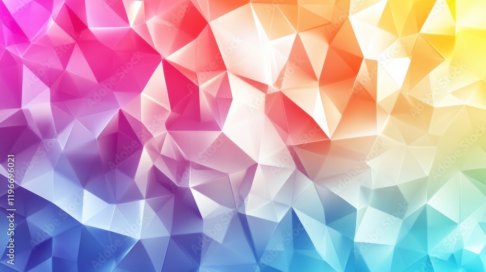 Poster a colorful abstract background with triangles