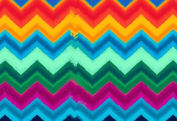 Fototapeta premium Vibrant Chevron Pattern Colorful Abstract Design