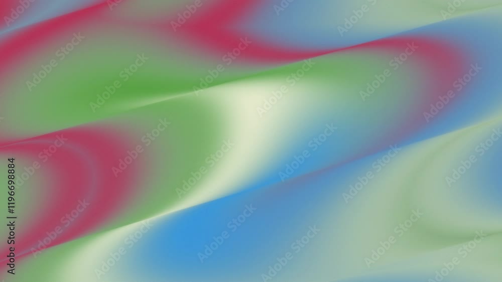 Poster a looping abstract video with soft, flowing gradients of red, green, and blue hues blending seamless
