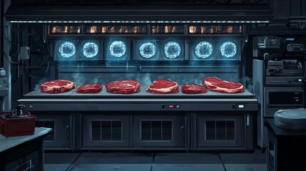 Futuristic Steakhouse: Steaks on a High-Tech Grill