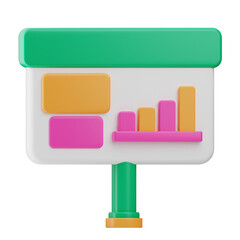 Colorful Data Presentation Board with Charts