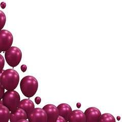 3D Burgundy Balloons
