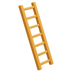 wooden ladder isolated on white © ahmadalfant