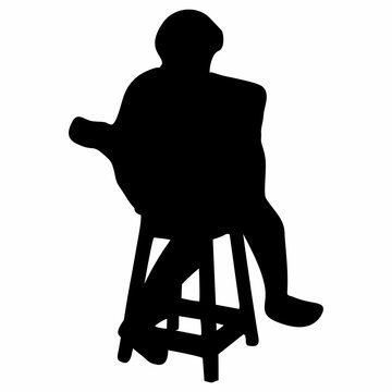 recommend clip art: silhouette of a person playing guitar while sitting