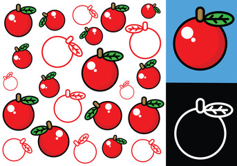 The pattern design of cerry fruit