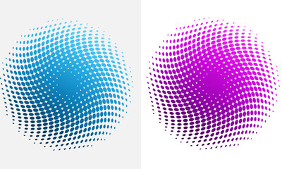 Vibrant Color Halftone Background - Retro Dotted Gradient Abstract Design.