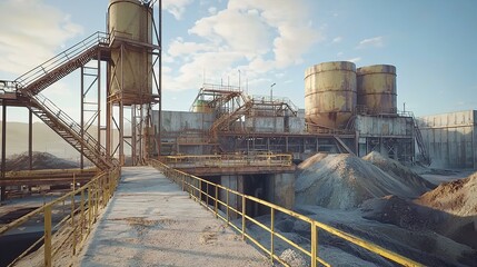 Obraz premium Mining Process Plant 16k Resolution Ultra Photorealistic