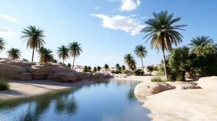 Serene desert oasis