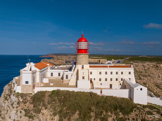 Farol do Cabo de São Vicente situado en el Cabo de San Vicente, freguesia de Sagres, municipio de...
