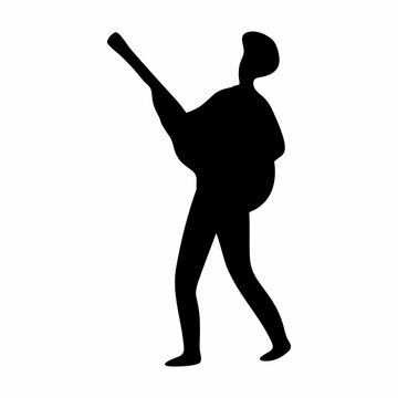 recommend clip art: silhouette of person playing guitar