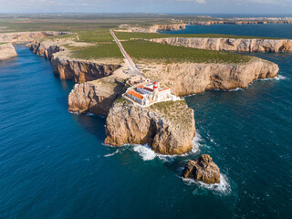 Farol do Cabo de São Vicente situado en el Cabo de San Vicente, freguesia de Sagres, municipio de...