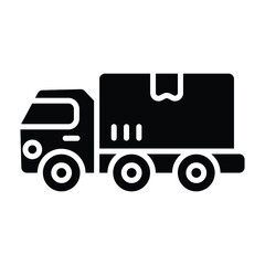 Delivery truck icon isolated on white background