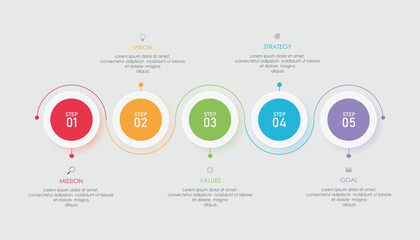 Mission, vision, values, graphic design template. eps 10 on white background, Can be used for presentation workflow layout, banner, process, diagram, flowchart,