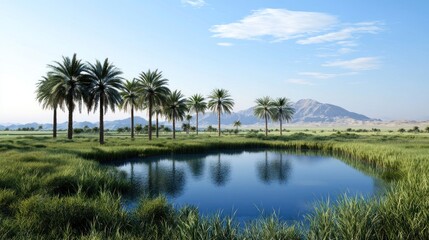 Tranquil Oasis in the Desert