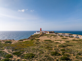 Farol do Cabo de São Vicente situado en el Cabo de San Vicente, freguesia de Sagres, municipio de...