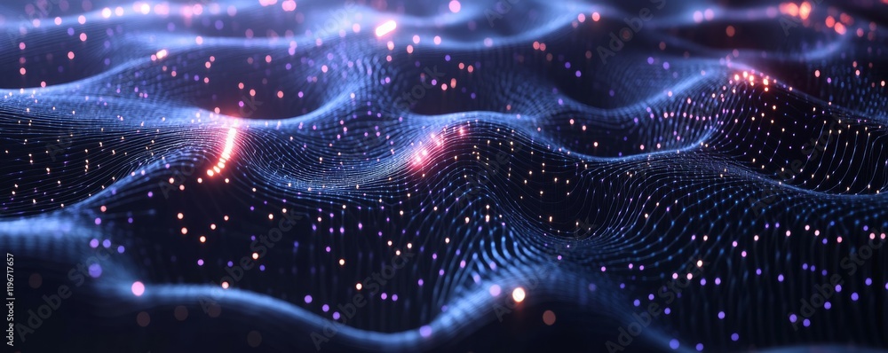 Aufkleber a 3d illustration of an artificial neural network highlights a modern design concept in artificial i